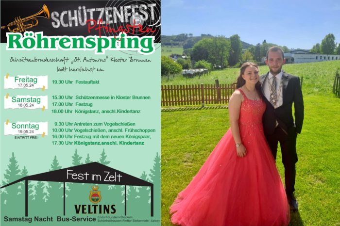 Schützenfest Kloster Brunnen – Grußwort des Königs