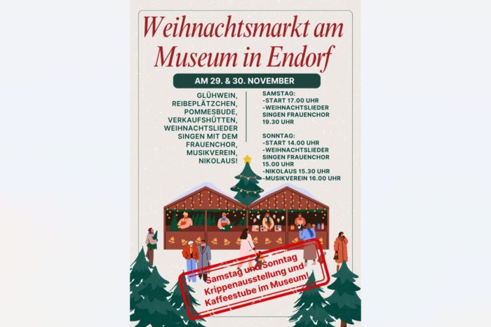 Weihnachtsmarkt in Endorf feiert Premiere an neuer Kulisse am 1. Adventswochenende